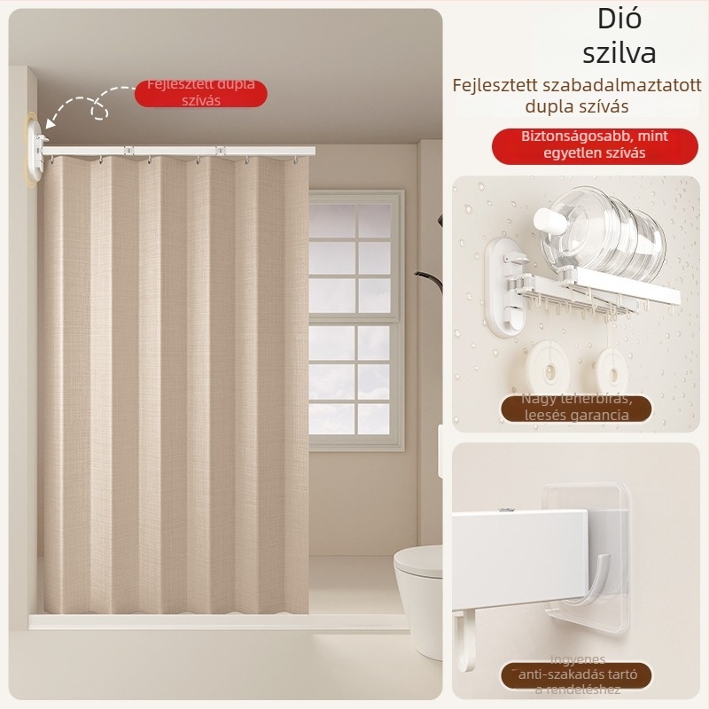 Zuhanyzuhanyfüggöny elválasztó, poliészter, nordic stílus, mintázat: egyszínű vagy karikatúra, Smart brand intelligence