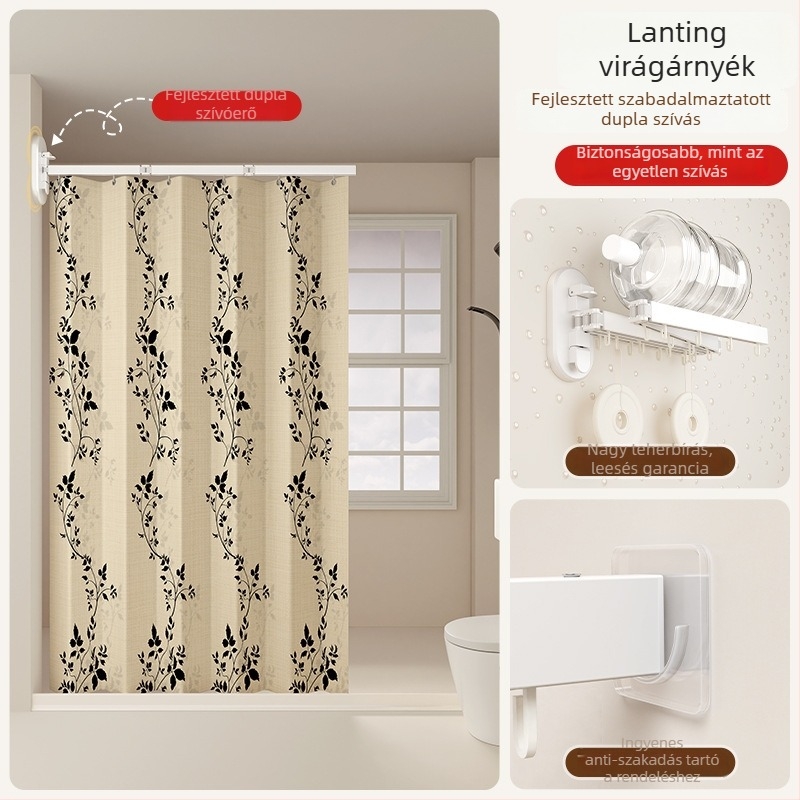 Zuhanyzuhanyfüggöny elválasztó, poliészter, nordic stílus, mintázat: egyszínű vagy karikatúra, Smart brand intelligence