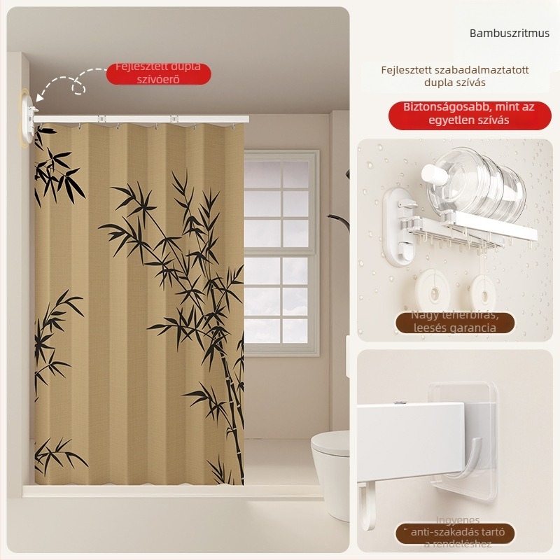 Zuhanyzuhanyfüggöny elválasztó, poliészter, nordic stílus, mintázat: egyszínű vagy karikatúra, Smart brand intelligence