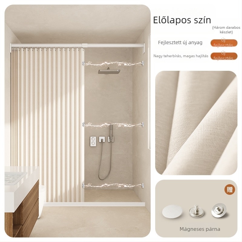 Zuhanyzuhanyfüggöny elválasztó, poliészter, nordic stílus, mintázat: egyszínű vagy karikatúra, Smart brand intelligence