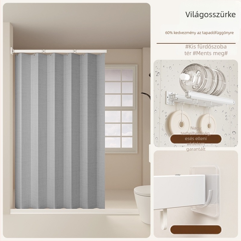 Zuhanyzuhanyfüggöny elválasztó, poliészter, nordic stílus, mintázat: egyszínű vagy karikatúra, Smart brand intelligence