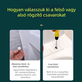WC-ülés rögzítő csavarok és expanziós csavarok, univerzális fedél alkatrészek