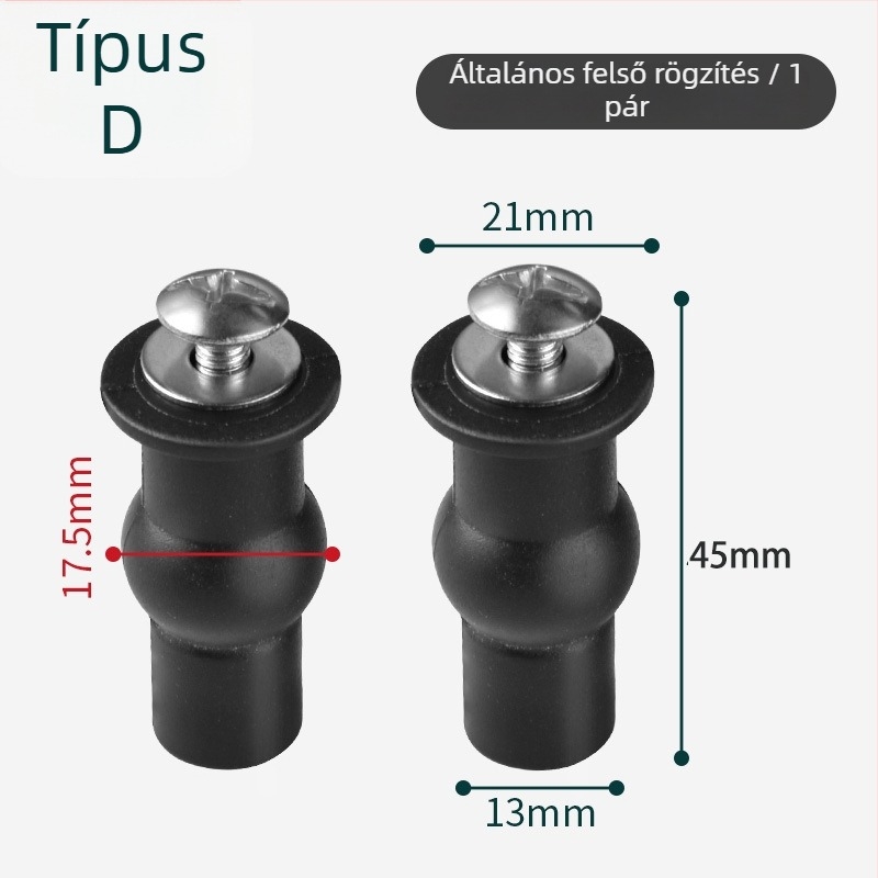 WC-ülés rögzítő csavarok és expanziós csavarok, univerzális fedél alkatrészek