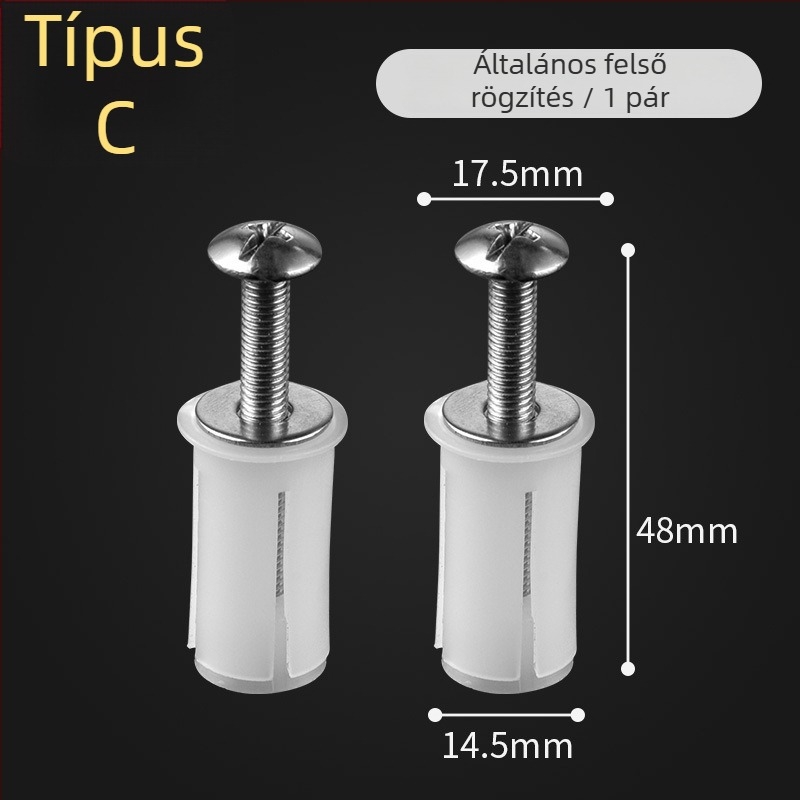 WC-ülés rögzítő csavarok és expanziós csavarok, univerzális fedél alkatrészek