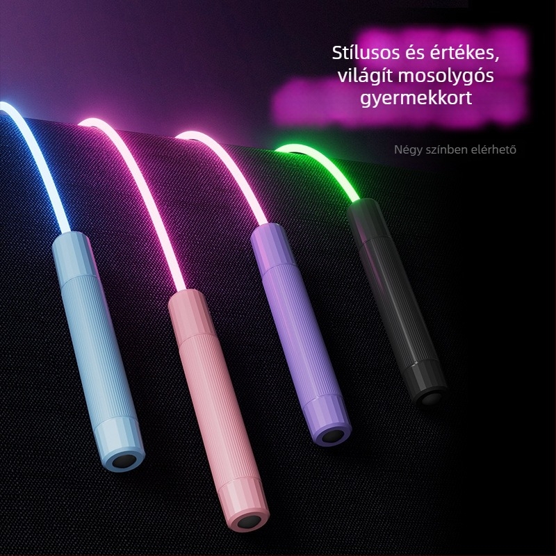 Világító ugrókötél PU anyagból, sportokhoz, nem gyerekeknek