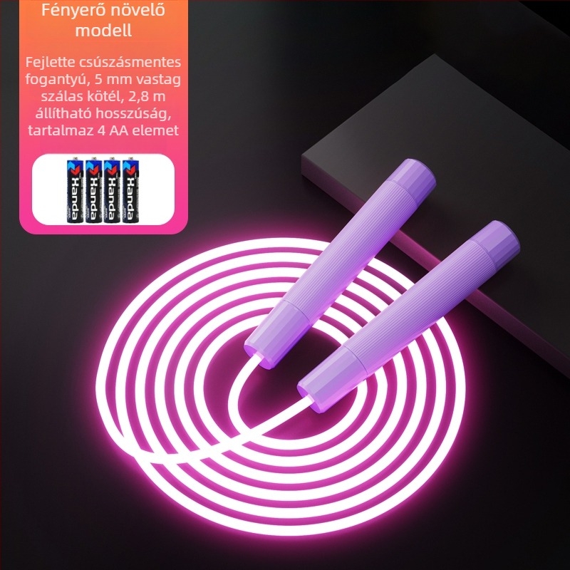 Világító ugrókötél PU anyagból, sportokhoz, nem gyerekeknek