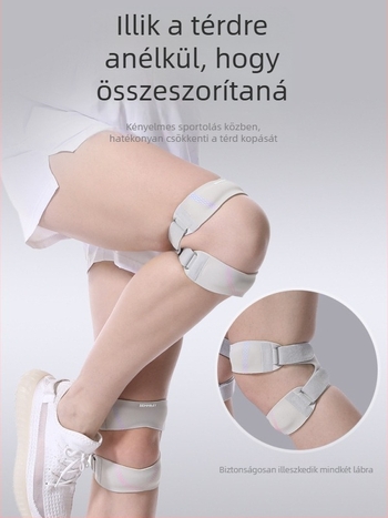 Csúszásmentes térdvédő szilikon patella pánttal – poliészter anyag