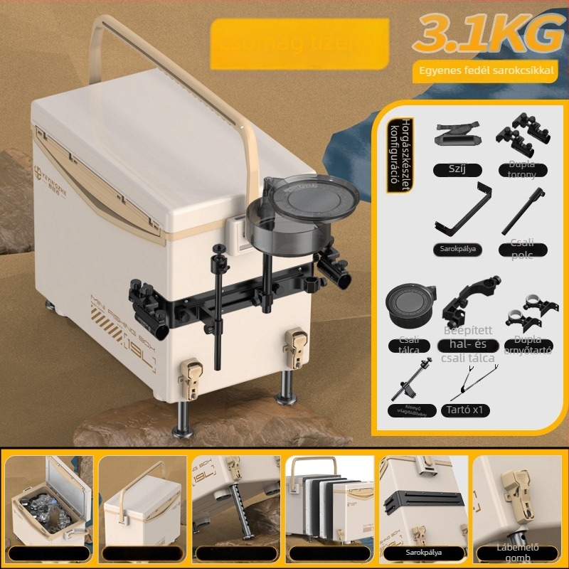 Horgászdoboz Camper, kapacitás 32-45 L, PP anyag