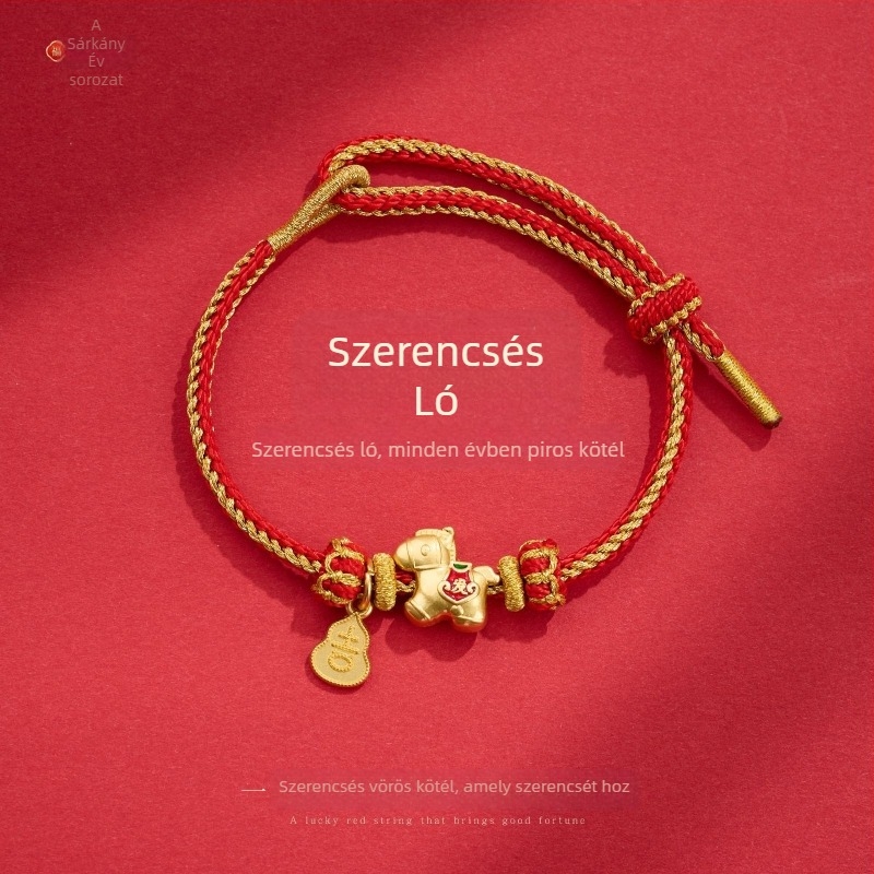 Etno-stílusú uniszex karkötő zsinórból, hímzett kivitelezés, Yiwu eredet, engedélyezett magánmárka Fei Yi, nagy tételes csomagolás, 2025 tél