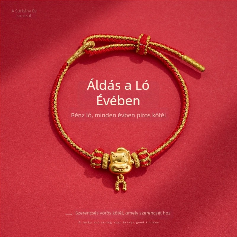 Etno-stílusú uniszex karkötő zsinórból, hímzett kivitelezés, Yiwu eredet, engedélyezett magánmárka Fei Yi, nagy tételes csomagolás, 2025 tél