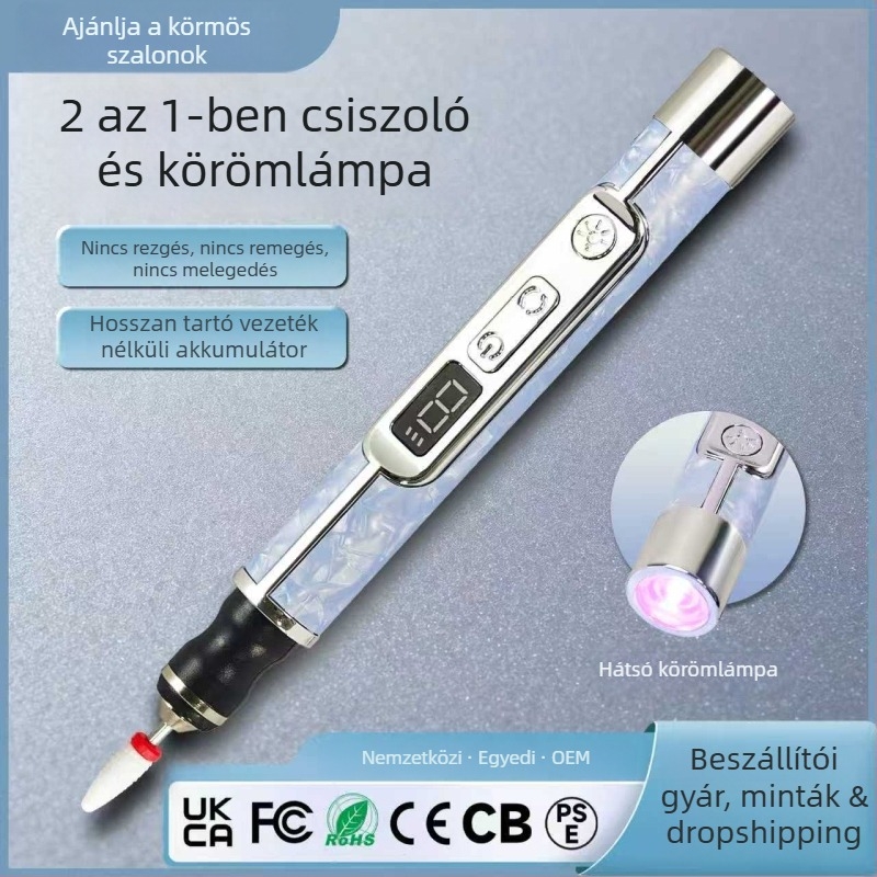 Körömpolírozó elektromos készülék LCD kijelzővel, modell 8816-g, Nothing márka