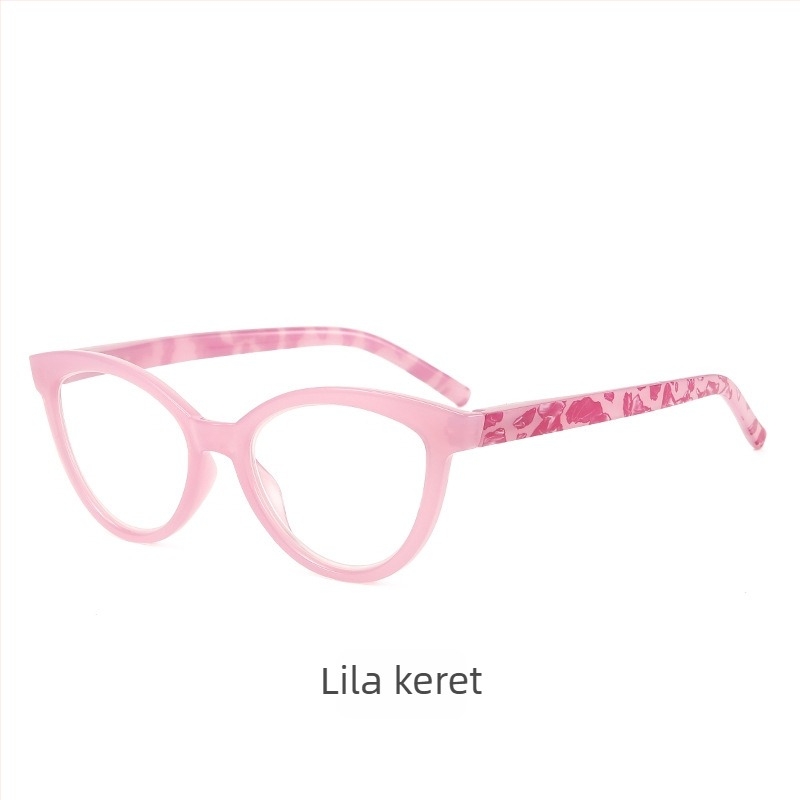 Cat-eye olvasószemüveg, nagy keret, PC lencsék, UV védelem, anti-kék fény