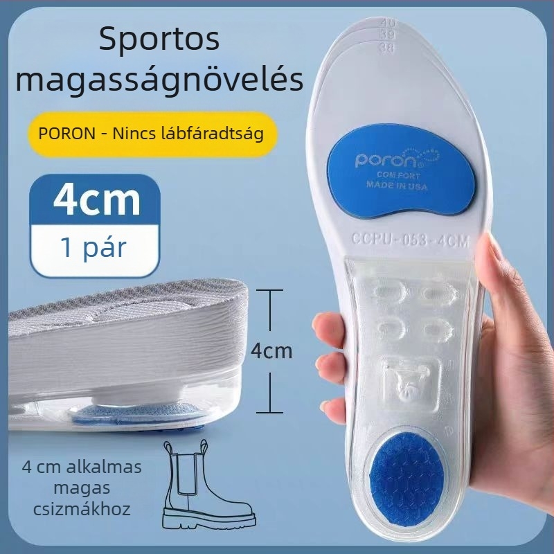 Magasságot növelő talpbetét, PU, modell B38, teljes hosszúságú, uniszex