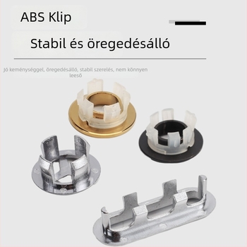 Dekoratív túlfolyófedél mosdókagylóhoz, anyag: sárgaréz+ABS, stílus: modern minimalizmus, pultos mosdóhoz alkalmas