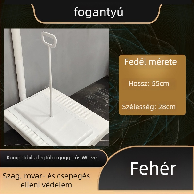 Mojia 16-os modell squat vécéfedél, PP anyag, modern minimalista stílus, univerzális illeszkedés