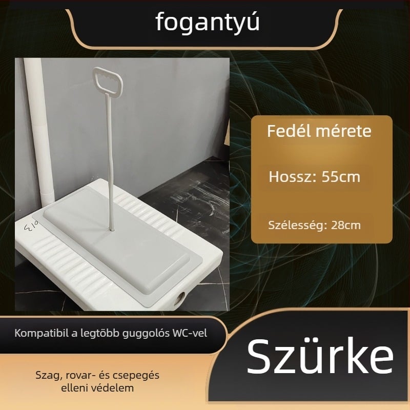 Mojia 16-os modell squat vécéfedél, PP anyag, modern minimalista stílus, univerzális illeszkedés
