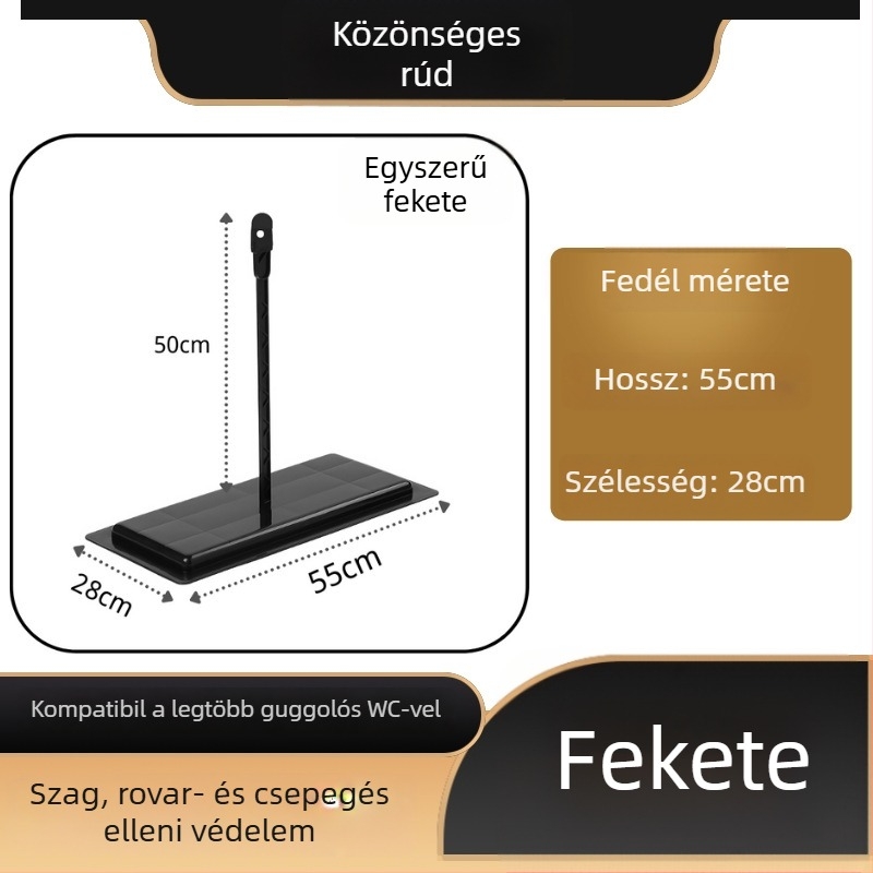 Mojia 16-os modell squat vécéfedél, PP anyag, modern minimalista stílus, univerzális illeszkedés