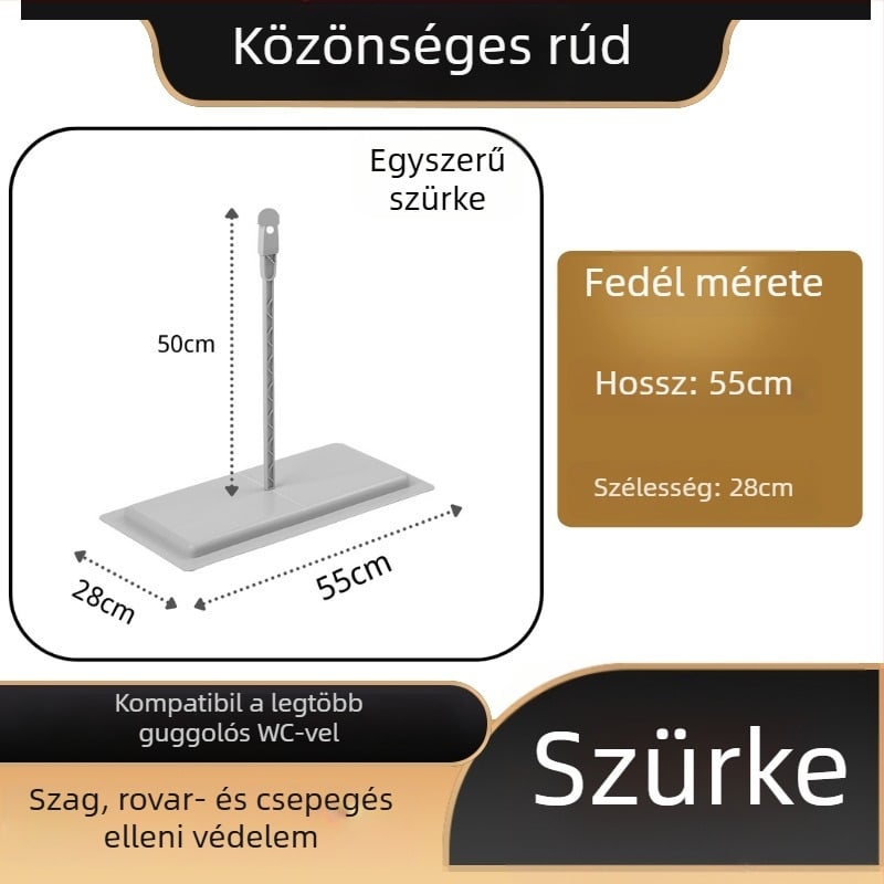 Mojia 16-os modell squat vécéfedél, PP anyag, modern minimalista stílus, univerzális illeszkedés