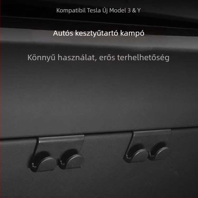 Tesla Model Y2/YL-hez való kesztyűtartó horog – ABS anyag, snap-on rögzítés, középkonzolhoz