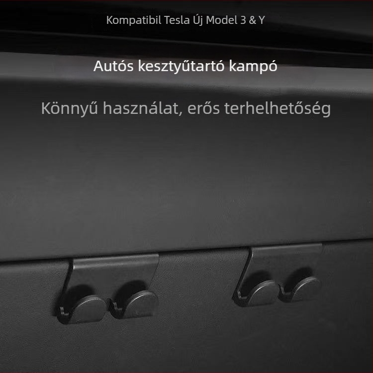 Tesla Model Y2/YL-hez való kesztyűtartó horog – ABS anyag, snap-on rögzítés, középkonzolhoz