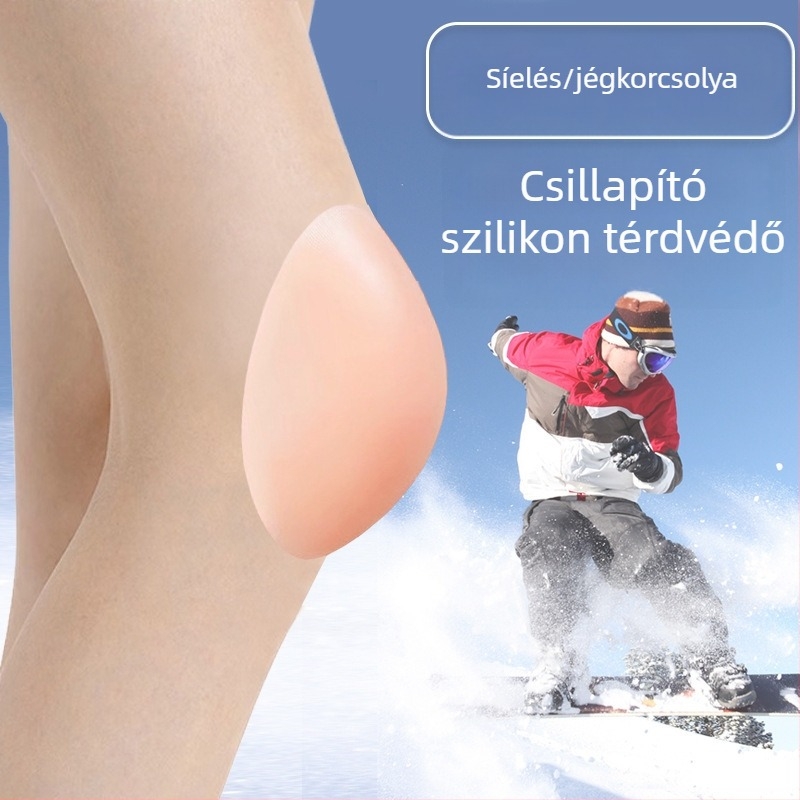 Szilikon sívédő készlet, csukló- és térdvédők felnőtteknek, jég- és hó sportokhoz