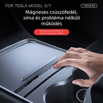 Tesla Model 3/Y központi konzolához USB töltő hub – Mini, ABS, Snap-on