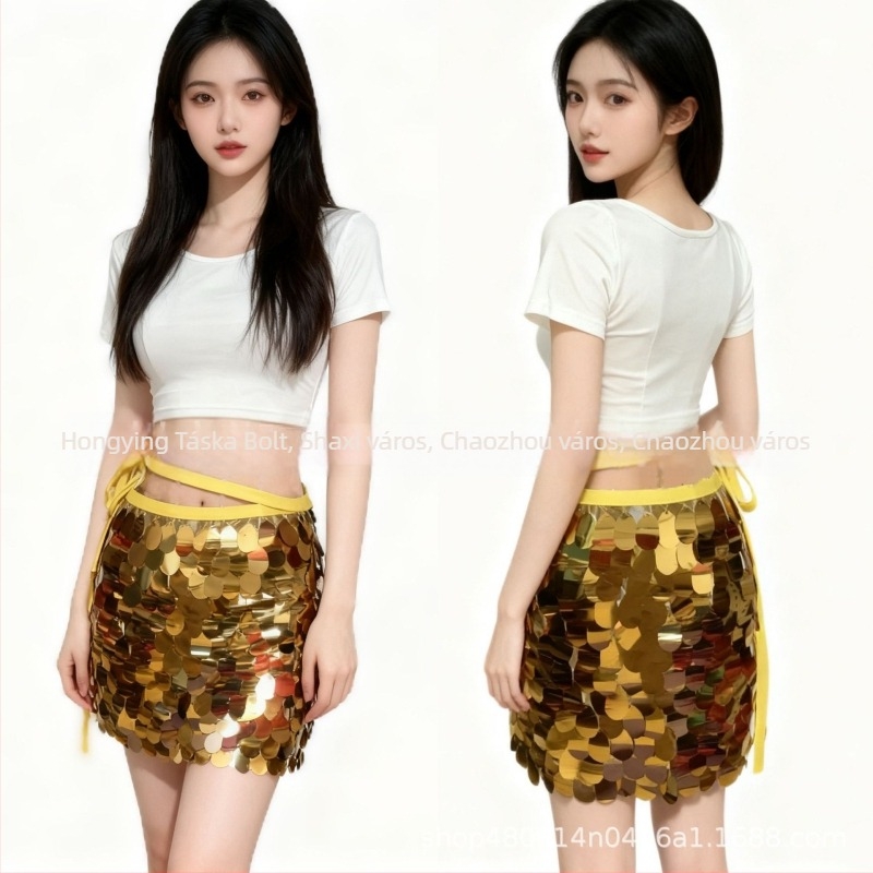 Női Belly Dance jelmez – gyöngyös hímzés és pailettes, Modal anyag, Modal 50–70%, Spandex 50–70%