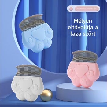 Állatgondozó fésű bolhaeltávolítással, ABS anyagból, macskáknak és kutyáknak