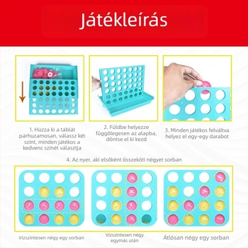 3D négy az egyben asztali sakkjáték csúszófedéllel a tároláshoz, műanyagból, szülő-gyermek interakció