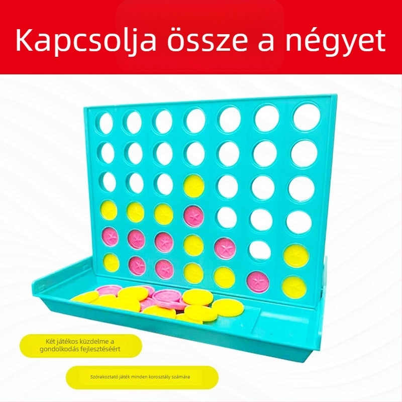 3D négy az egyben asztali sakkjáték csúszófedéllel a tároláshoz, műanyagból, szülő-gyermek interakció