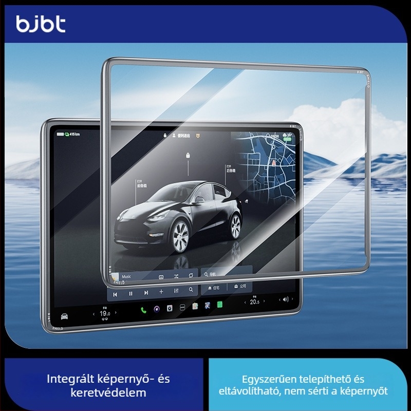 Tempered üveg képernyővédő Tesla Model 3/Y központi kijelzőhöz; testreszabható; logó nyomtatás lehetséges