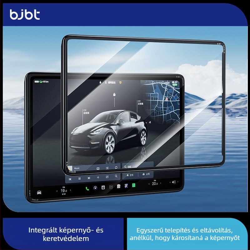 Tempered üveg képernyővédő Tesla Model 3/Y központi kijelzőhöz; testreszabható; logó nyomtatás lehetséges