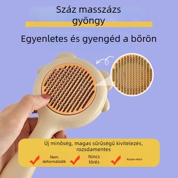 Macska és kutya szőr eltávolító fésű — egy kattintásos szőrtelenítés, masszázs eszköz, PP anyag, Awesome márka