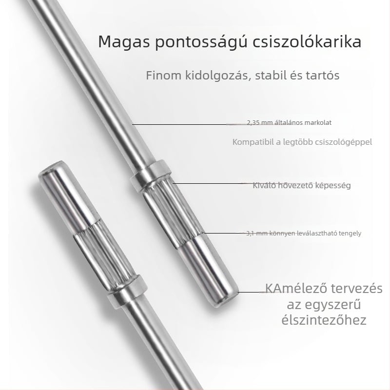 Mini csiszolófej abrazív gyűrűvel a gél-lakk eltávolításához és a holt bőr eltávolításához, manikűr szerszám
