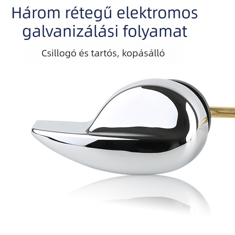 WC öblítő kar – réz és cink ötvözet, nyomásos működés, minimalist stílus, sajtolt kivitel, YJLEON