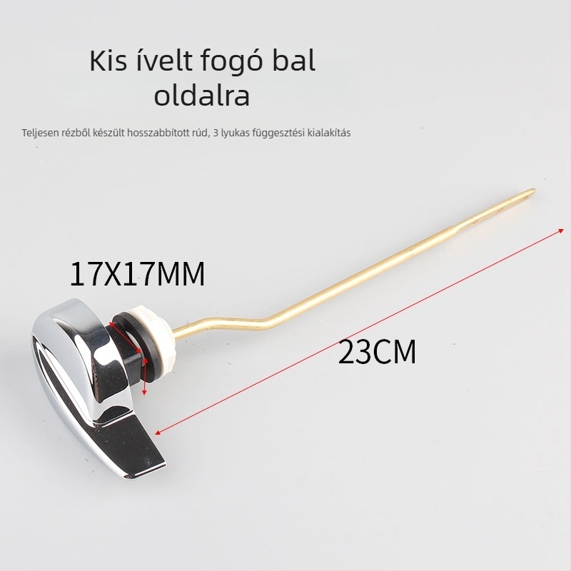 WC öblítő kar – réz és cink ötvözet, nyomásos működés, minimalist stílus, sajtolt kivitel, YJLEON