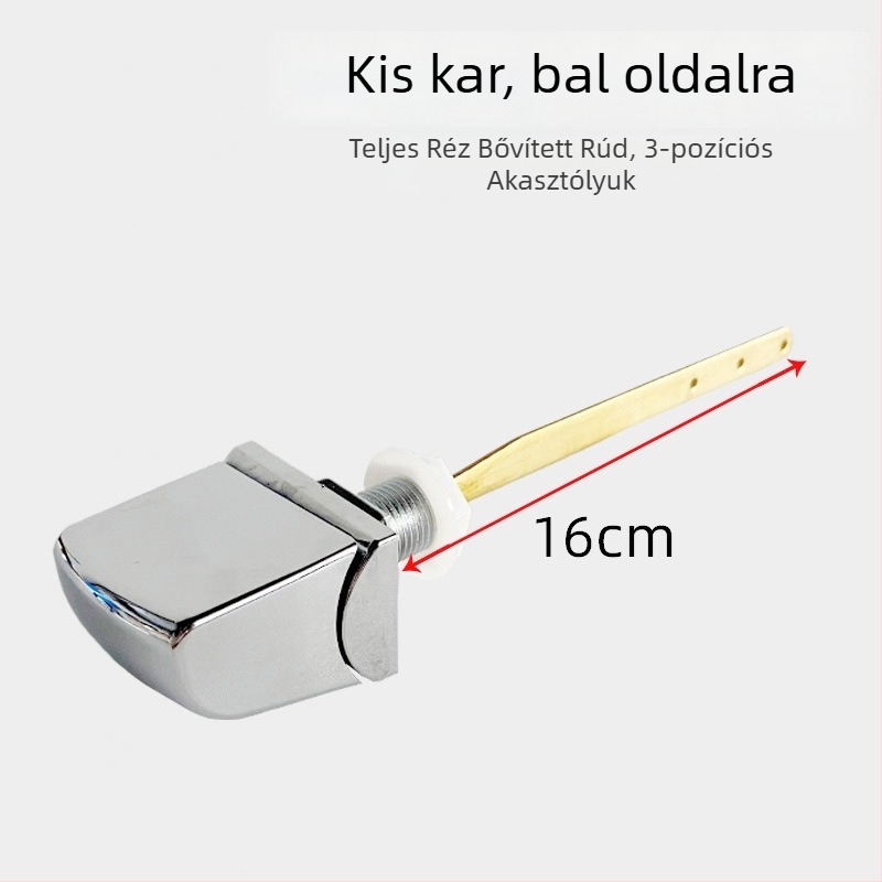WC öblítő kar – réz és cink ötvözet, nyomásos működés, minimalist stílus, sajtolt kivitel, YJLEON