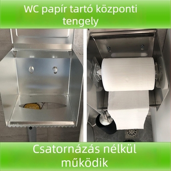 Fürdőszobai WC-papír tartó beépített kialakítással, PP anyag, modern minimalista stílus