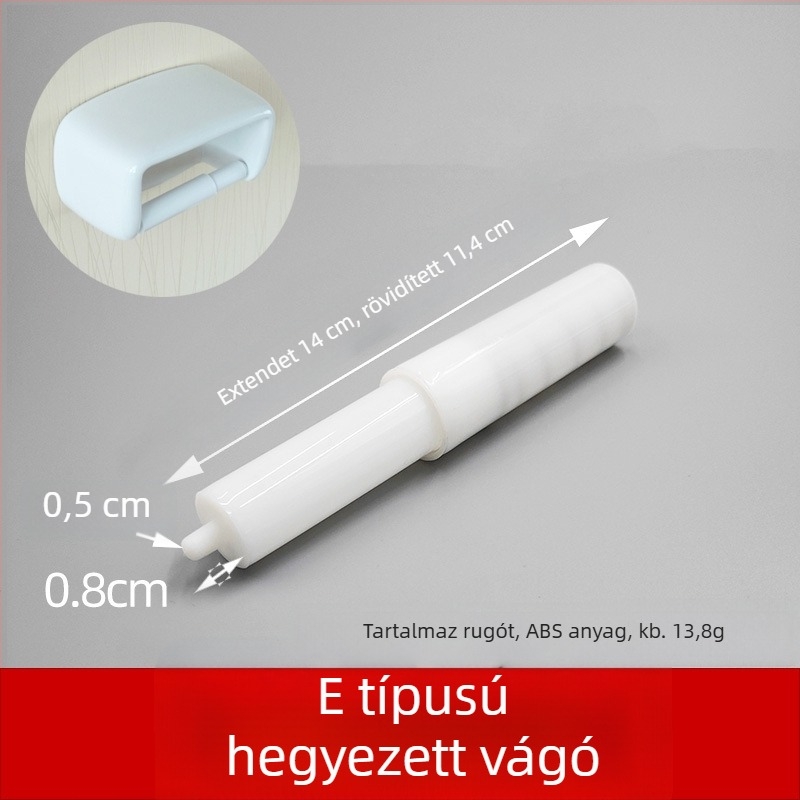 Fürdőszobai WC-papír tartó beépített kialakítással, PP anyag, modern minimalista stílus