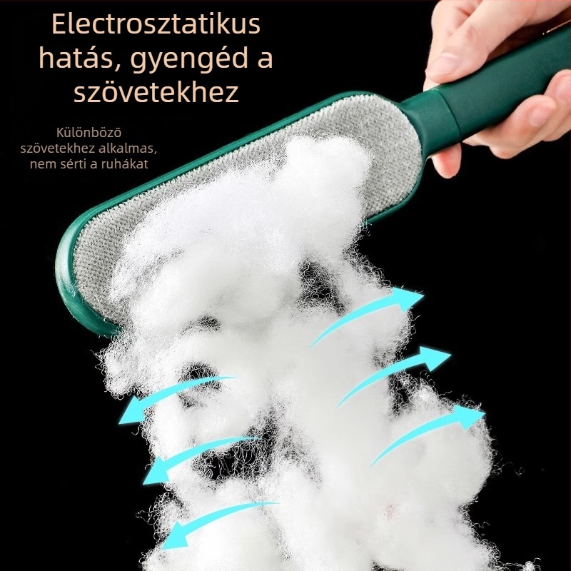 Fedéllel ellátott elektrosztatikus szőrtelenítő kefe — műanyag, modern minimál stílus, 2021 tavaszi bevezetés, ruhákhoz, ágyneműhöz és háziállatok szőrének eltávolítására