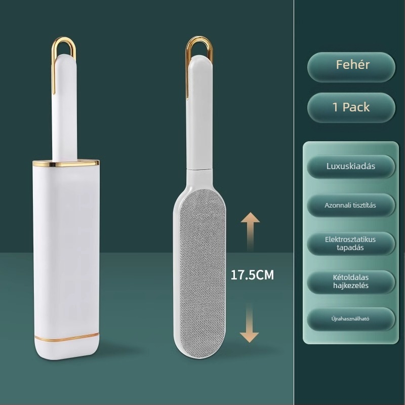 Fedéllel ellátott elektrosztatikus szőrtelenítő kefe — műanyag, modern minimál stílus, 2021 tavaszi bevezetés, ruhákhoz, ágyneműhöz és háziállatok szőrének eltávolítására