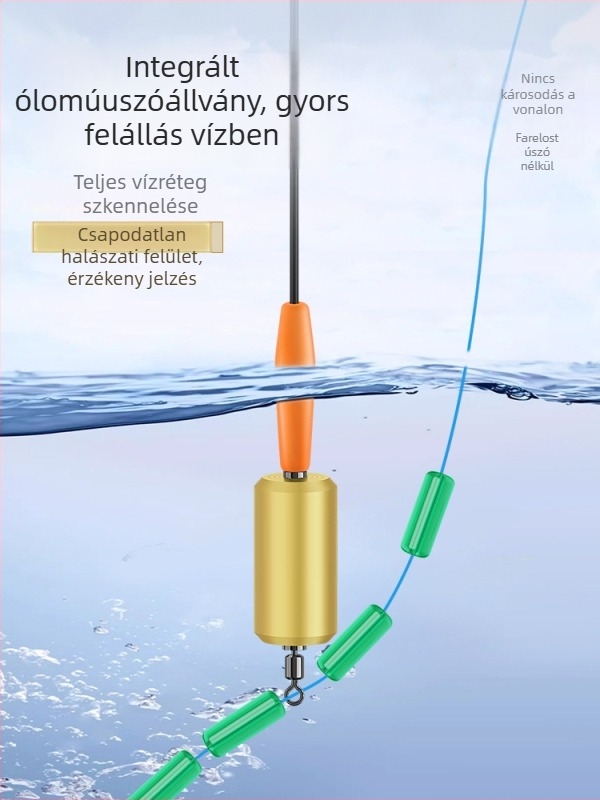 Ólomból készült úszóülés integrált mikroporózus dizájnnal, graduált skálával, gyors forgás a gyors behúzásért