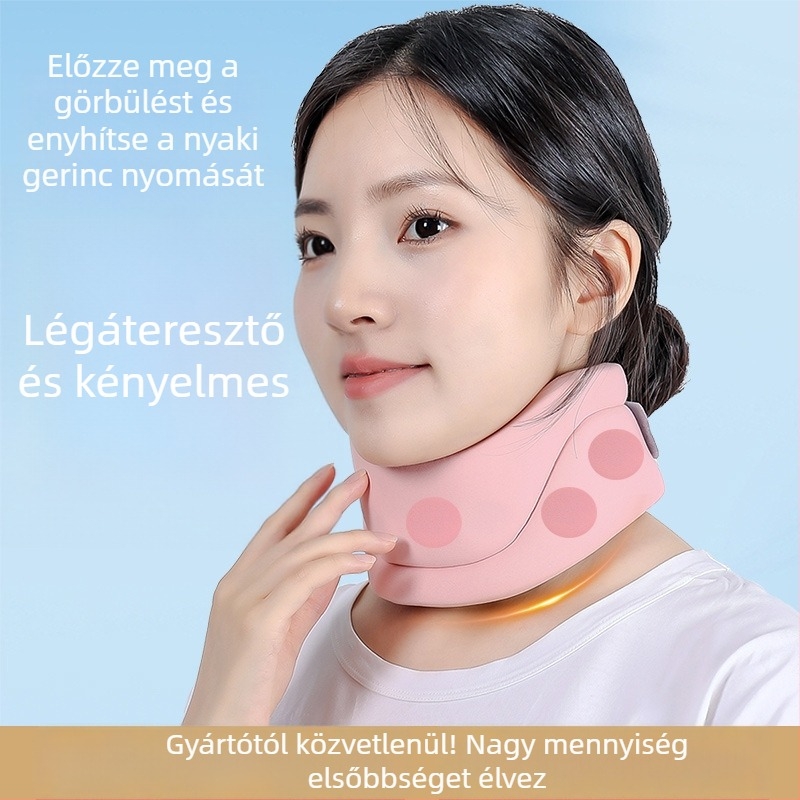 Légáteresztő nyakpárnás tartó irodai és otthoni használatra, nyaki gerinc előre tartást korrigáló eszköz