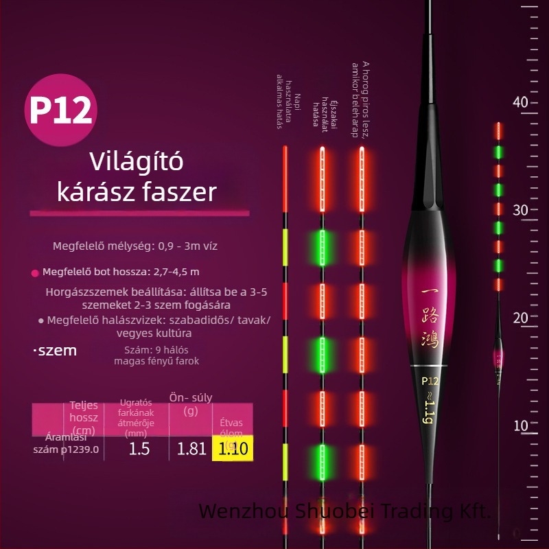Elektronikus úszó éjjellátó világítással, nagy érzékenység, ultra-fényes, nappali és éjszakai használatra