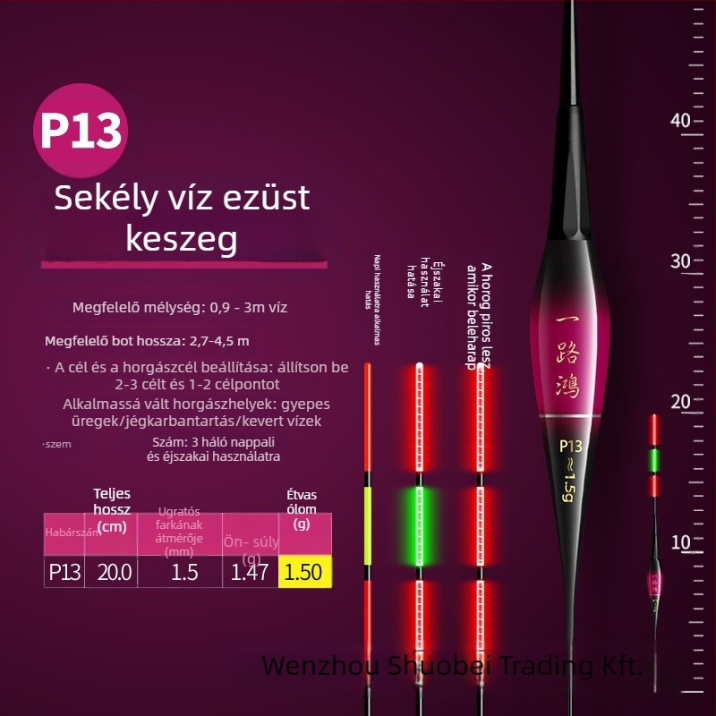 Elektronikus úszó éjjellátó világítással, nagy érzékenység, ultra-fényes, nappali és éjszakai használatra