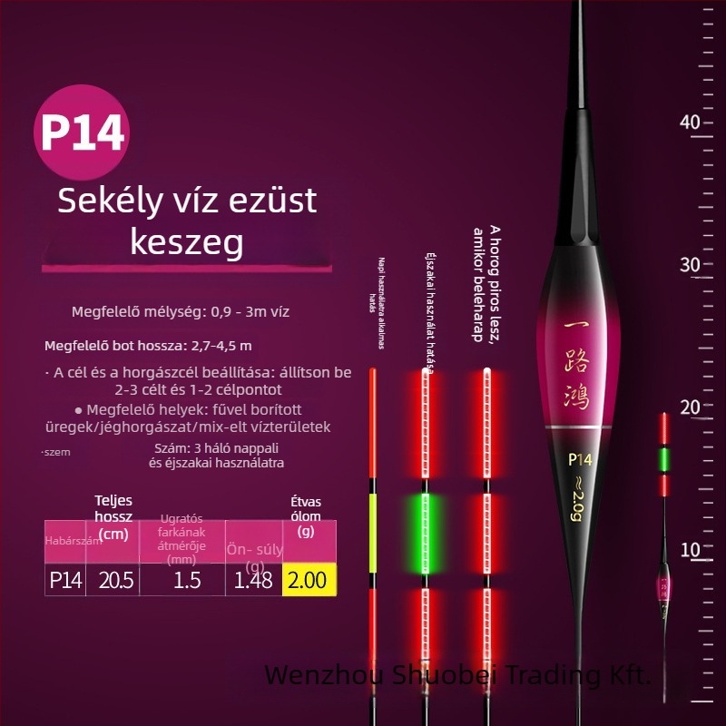 Elektronikus úszó éjjellátó világítással, nagy érzékenység, ultra-fényes, nappali és éjszakai használatra