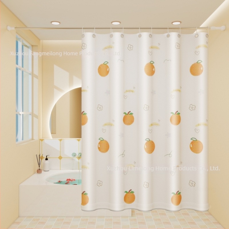 Poliészter zuhanyfüggöny fürdőszobához, vastagított, vízálló és penészálló, rajzfilm mintás etnikus stílusban, testreszabható