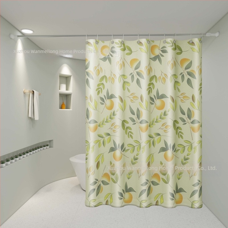 Poliészter zuhanyfüggöny fürdőszobához, vastagított, vízálló és penészálló, rajzfilm mintás etnikus stílusban, testreszabható