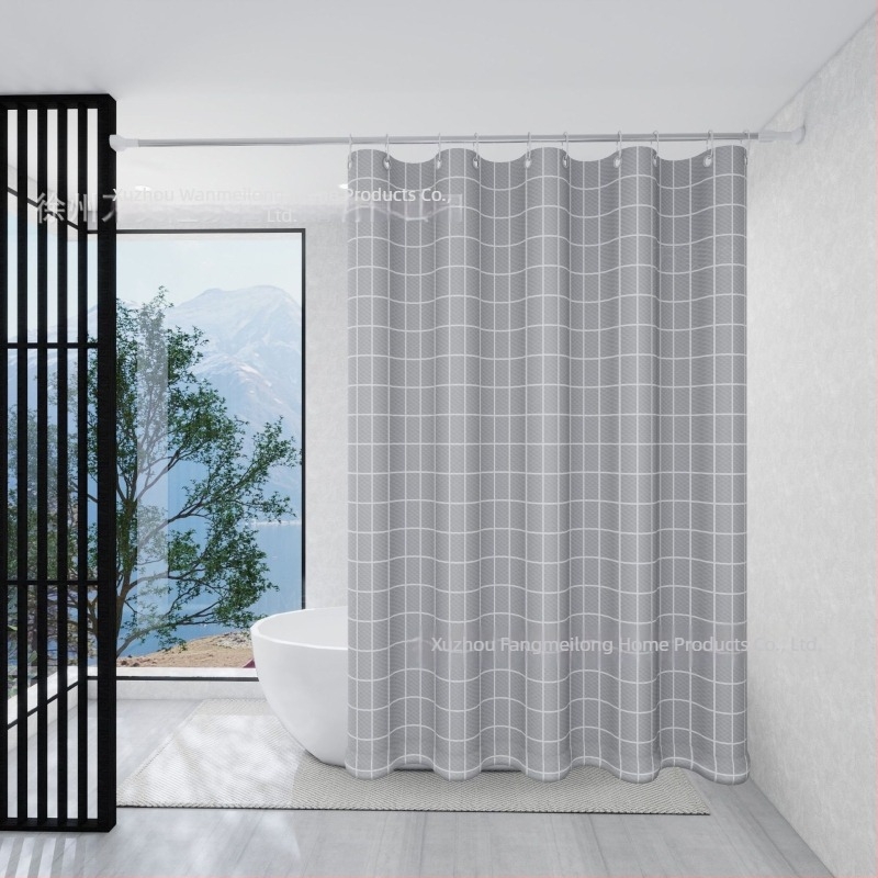 Poliészter zuhanyfüggöny fürdőszobához, vastagított, vízálló és penészálló, rajzfilm mintás etnikus stílusban, testreszabható