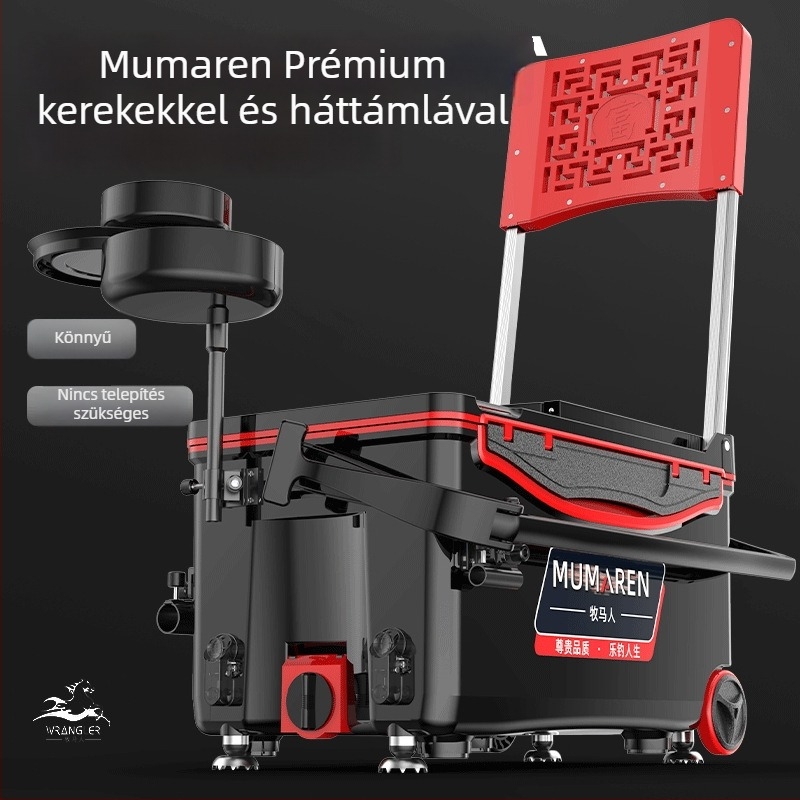 Wrangler horgászdoboz, teljes készlet, kapacitás 25–32 L, könnyű, műanyag, szigetelt